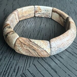 Picture jasper soft bangle SIZE 7’